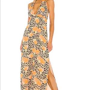 Majorelle carine maxi dress leopard multi floral